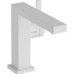 Hansgrohe Tecturis E ééngreeps wastafelkraan 110 Fine CoolStart met PopUp trekwaste, mat wit