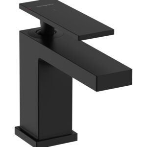 Hansgrohe Tecturis E ééngreeps wastafelkraan 80 CoolStart met PopUp trekwaste, mat zwart