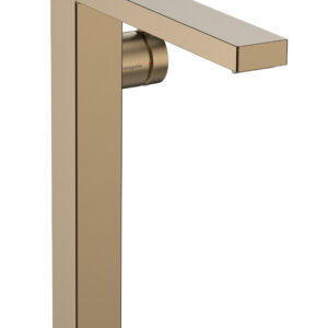 Hansgrohe Tecturis E ééngreeps wastafelkraan 240 Fine CoolStart voor waskommen zonder afvoerplug, Brushed Bronze