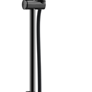 Hansgrohe Rainfinity doucheset 130 3jet met glijstang S Puro 65 cm, push-schuifstuk en Designflex textiel doucheslang 160 cm, Brushed Black Chrome