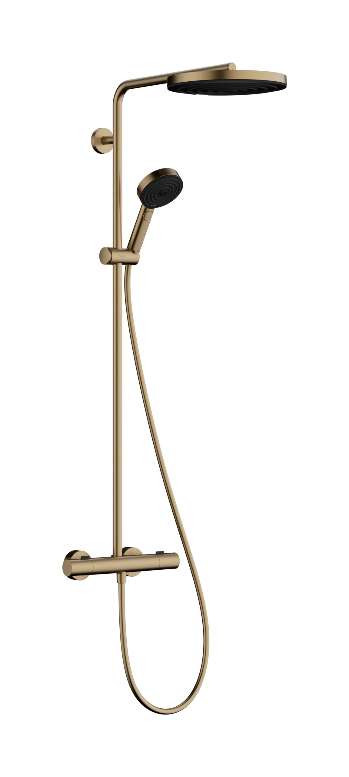 Hansgrohe Pulsify S Puro Showerpipe 260 1jet EcoSmart met thermostaat en handdouche 3jet, Brushed Bronze