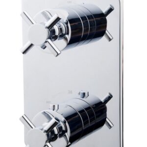 Cross afbouwdeel therm. 2 weg chroom