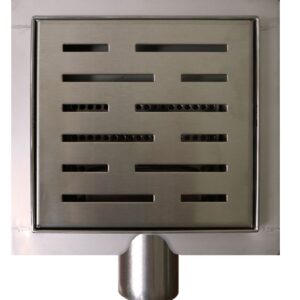 RVS Doucheput 15x15cm met Flens / 3de Generatie