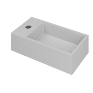 INK Fontein Versus Met Kraangat Links Polystone Mat Wit 36x18x9 cm