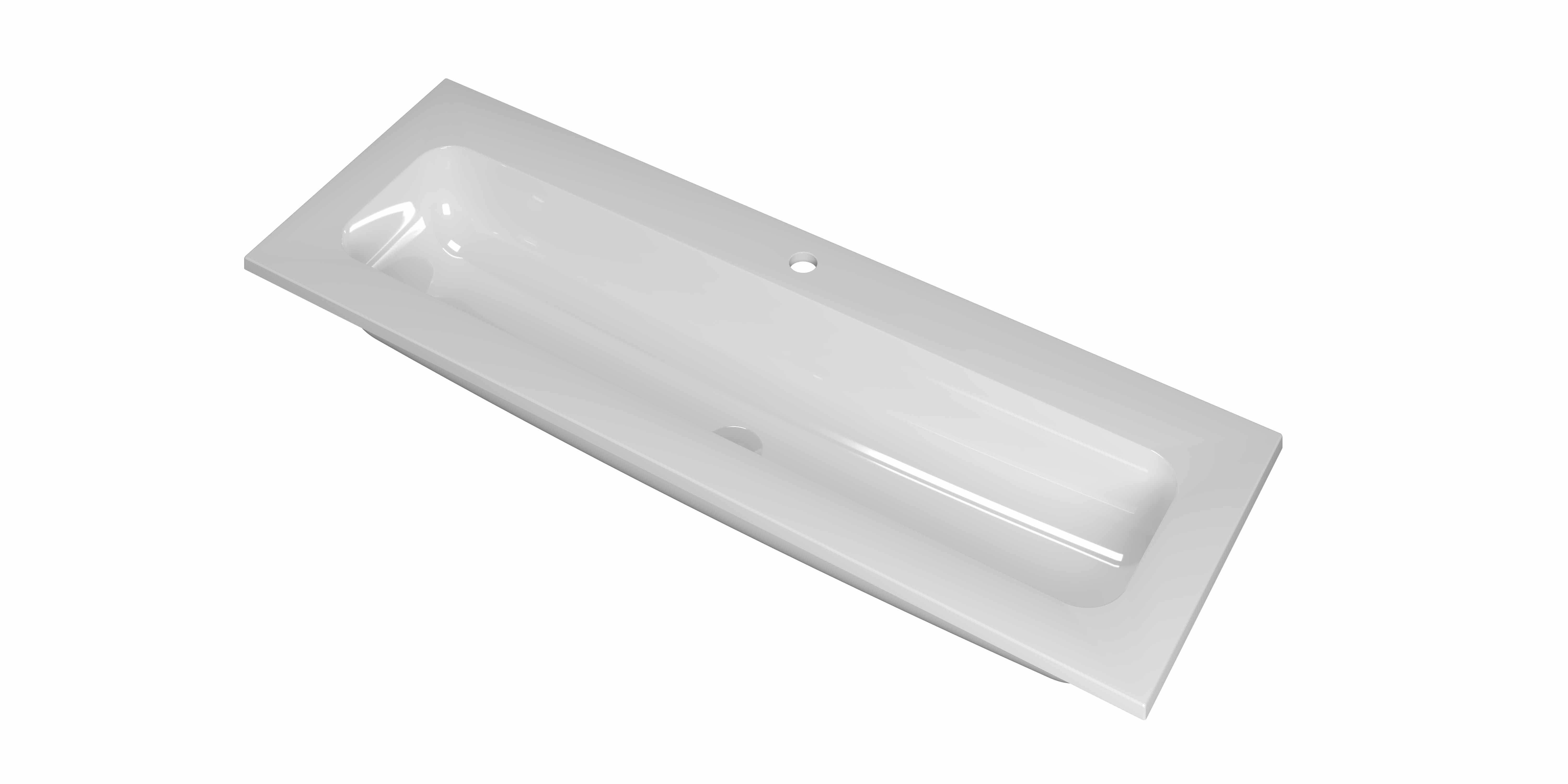 Wastafel INK Reflekt 1200x400x15 mm Glans wit 3407641
