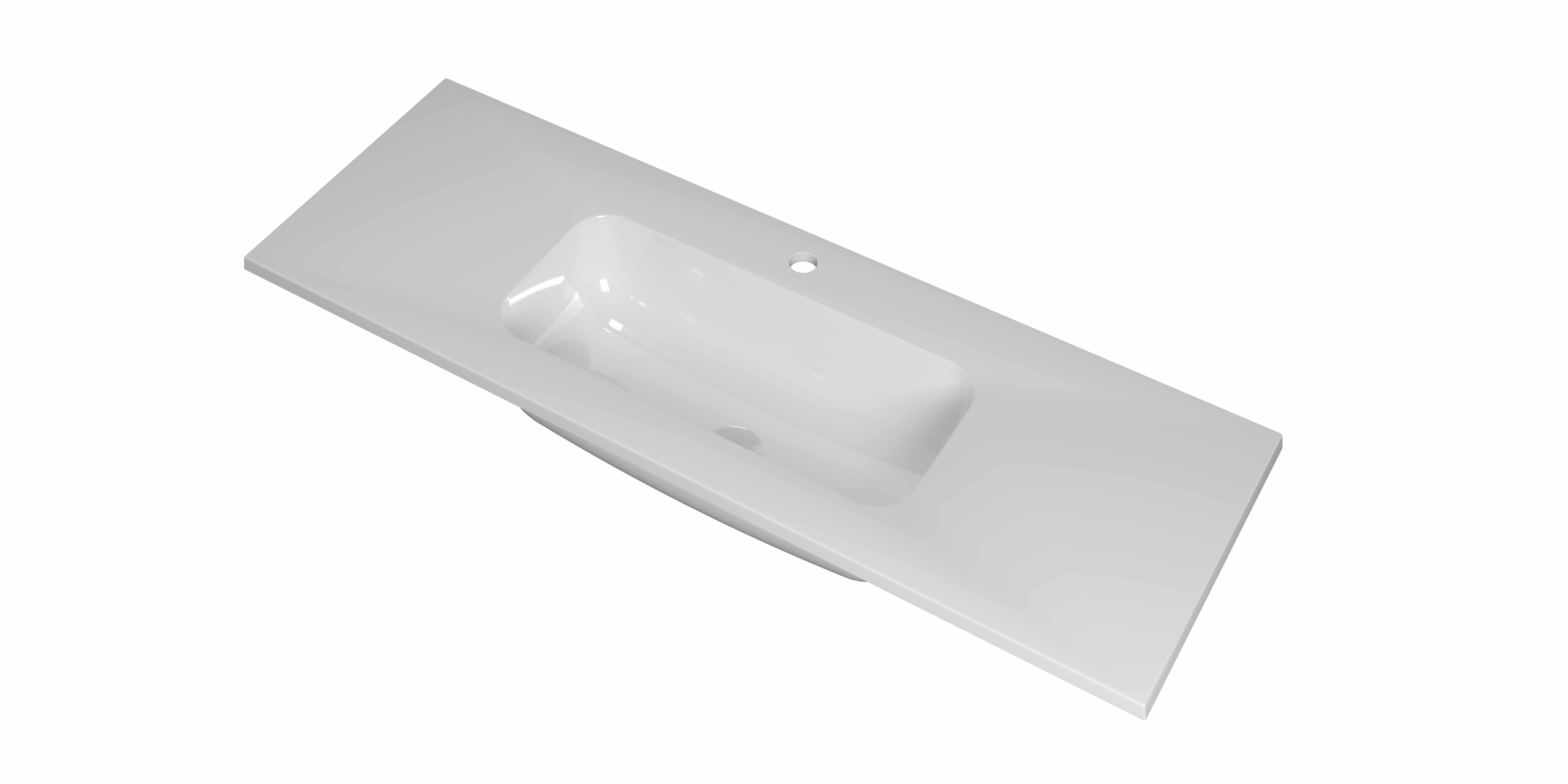Wastafel INK Reflekt 1200x400x15 mm Glans wit 3407651