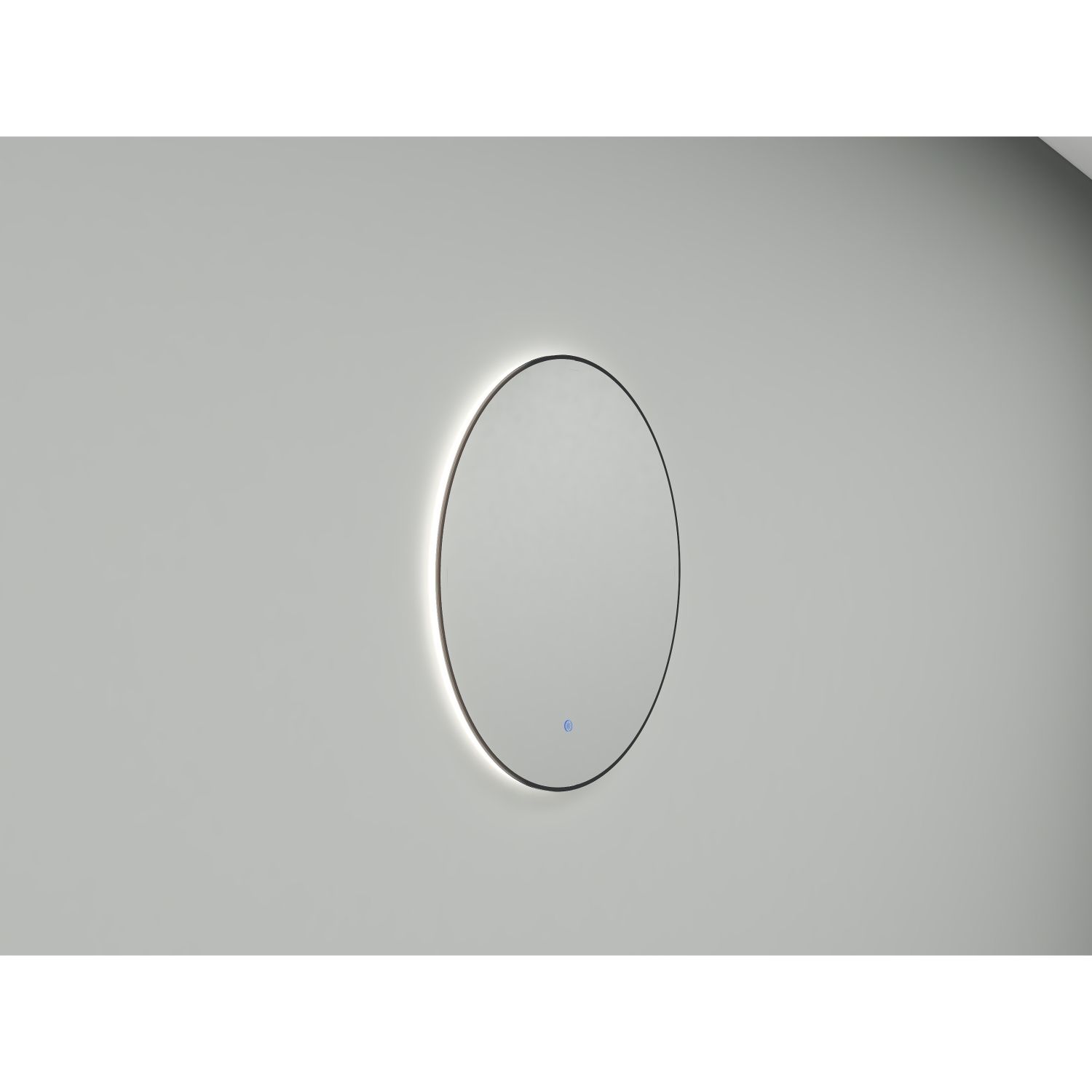 Ronde Spiegel BWS Sifo met LED, Dimbaar 100 cm Mat Zwart