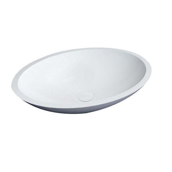 Waskom Best Design Epona opbouw Mat wit 52 cm Solid Surface