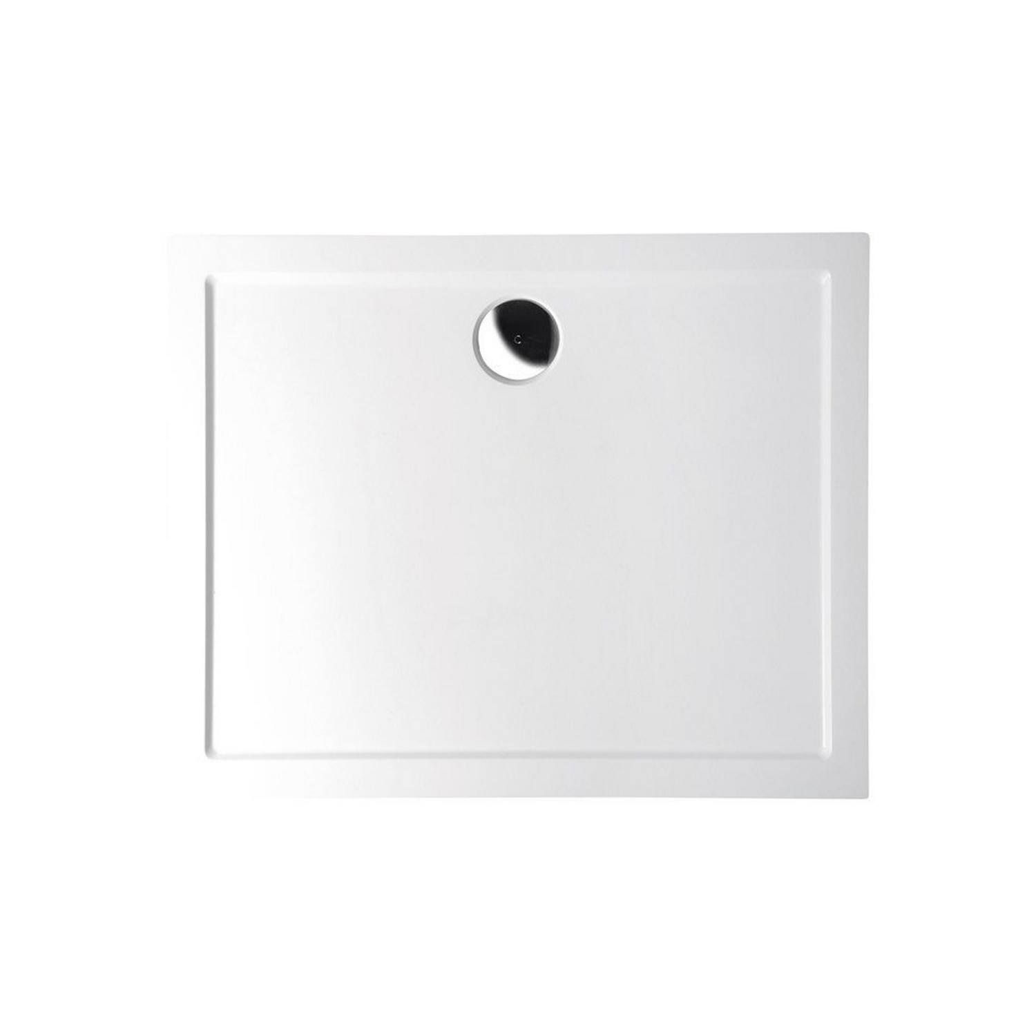 Douchebak Gegoten Marmer Sapho Karia 90x70x4 cm Rechthoek Wit