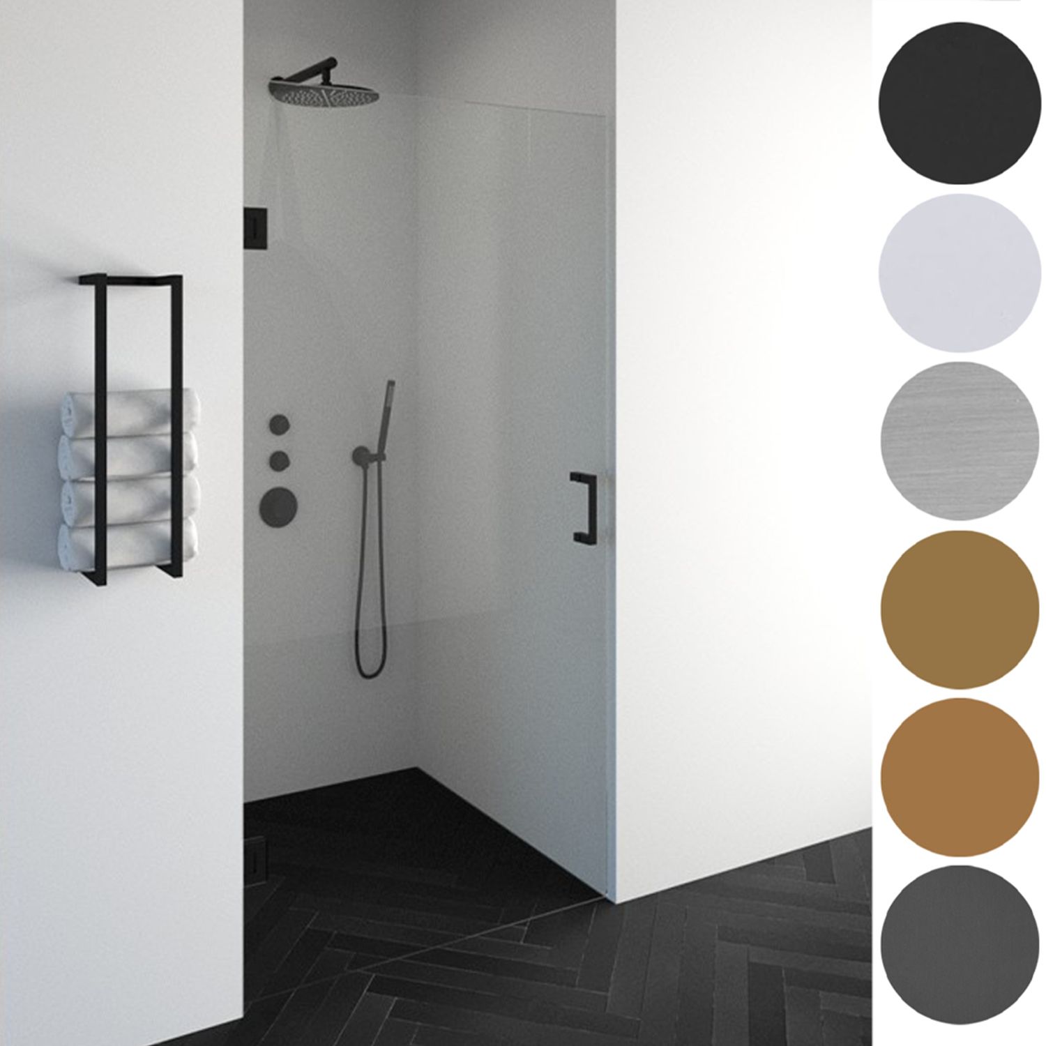 Nisdeur Compleet Just Creating Profielloos 60x200 cm Gunmetal