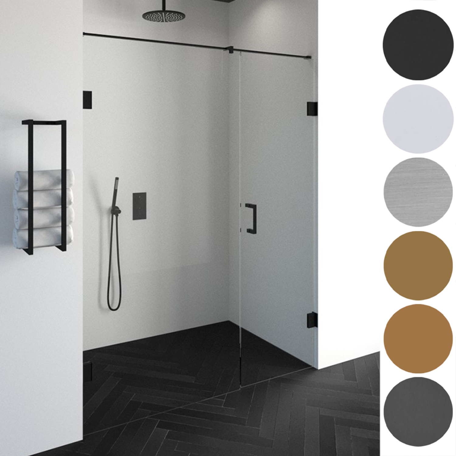 Nisdeur Compleet Just Creating Profielloos 2-Delig 130x200 cm 70/60 Mat Zwart