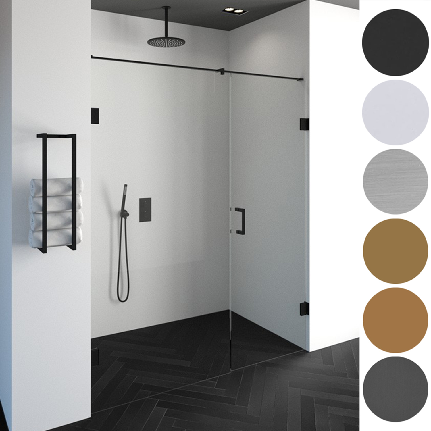 Nisdeur Compleet Just Creating Profielloos 2-Delig 160x200 cm 90/70 Mat Zwart