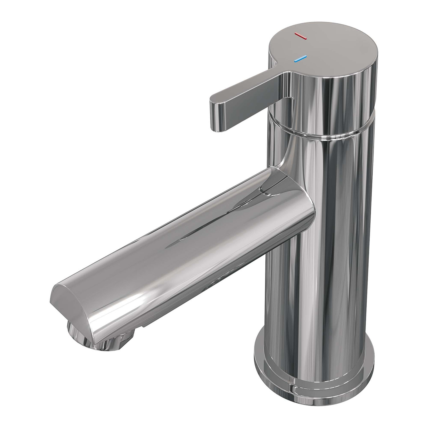 Wastafelmengkraan Brauer Chrome Edition Coldstart Opbouw Laag Halfronde Hendel Chroom