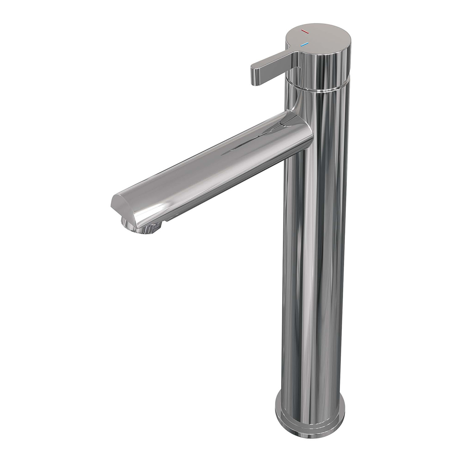 Wastafelmengkraan Brauer Chrome Edition Coldstart Opbouw Hoog Halfronde Hendel Chroom