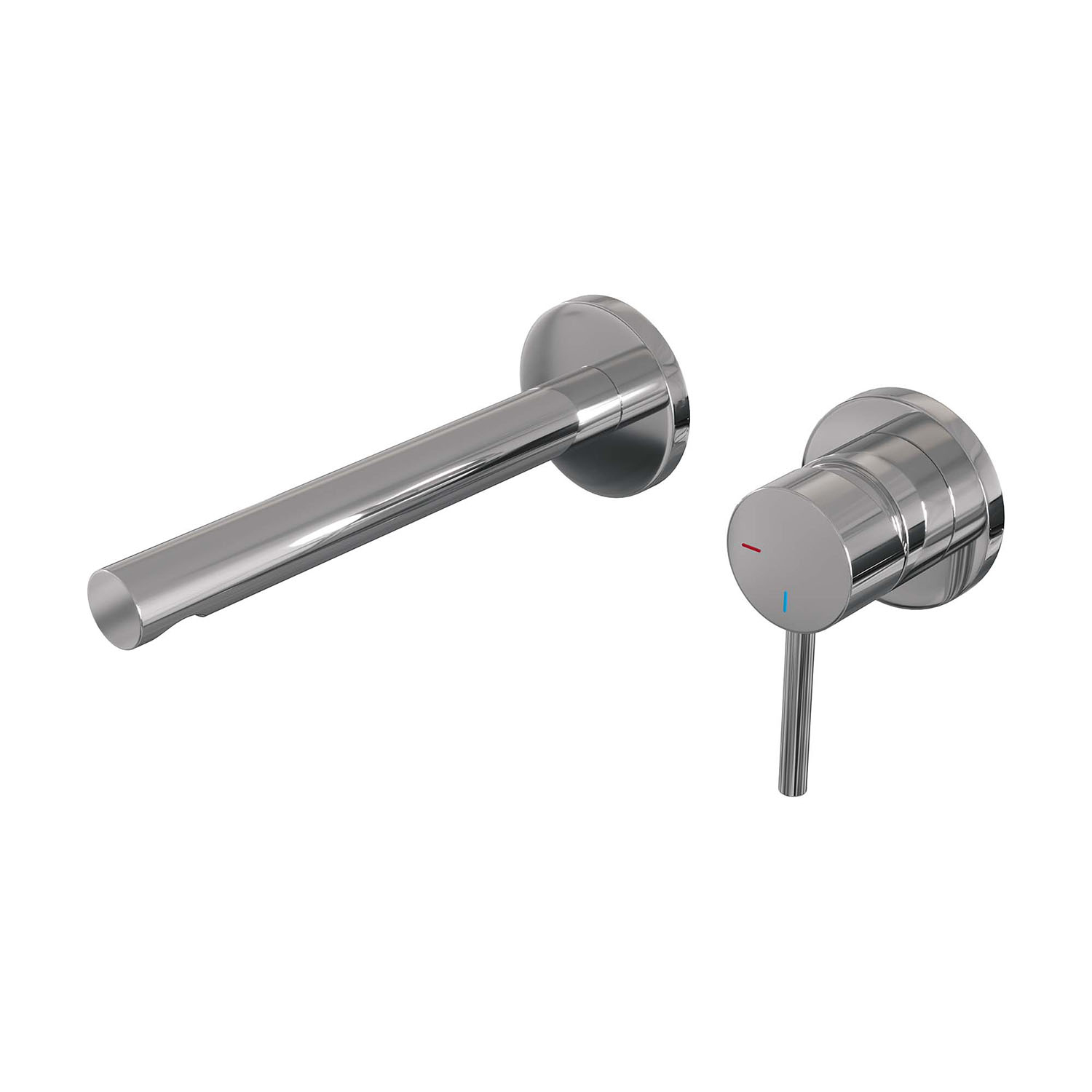 Inbouw Wastafelmengkraan Brauer Chrome Edition Coldstart Rechte Uitloop Ronde Hendel Rechts Chroom Met Rozetten