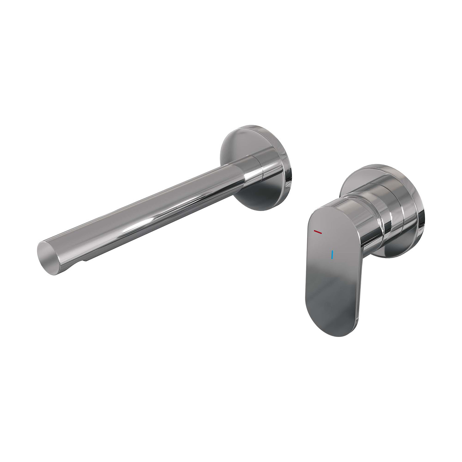 Inbouw Wastafelmengkraan Brauer Chrome Edition Coldstart Rechte Uitloop Platte Hendel Rechts Chroom Met Rozetten