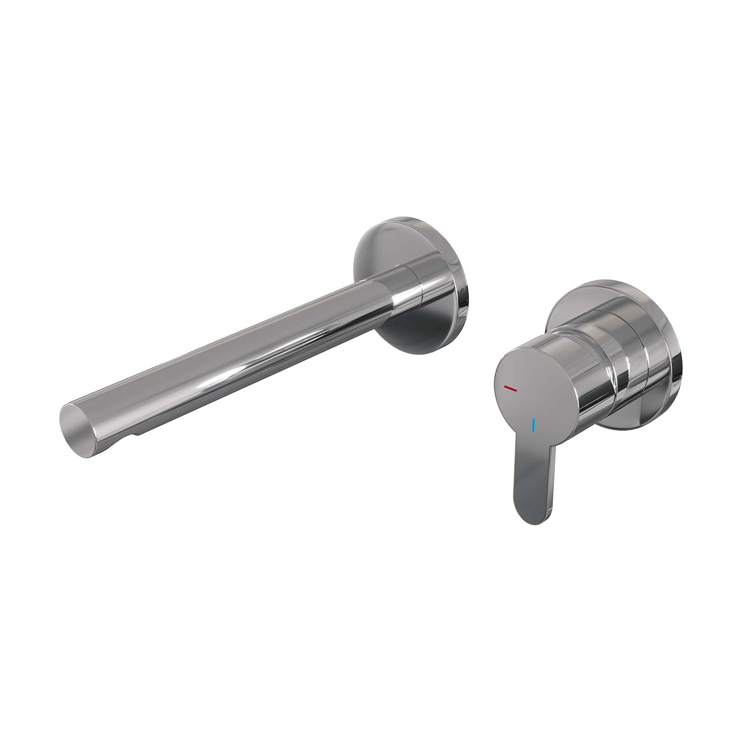 Inbouw Wastafelmengkraan Brauer Chrome Edition Coldstart Rechte Uitloop Korte Platte Hendel Rechts Chroom Met Rozetten