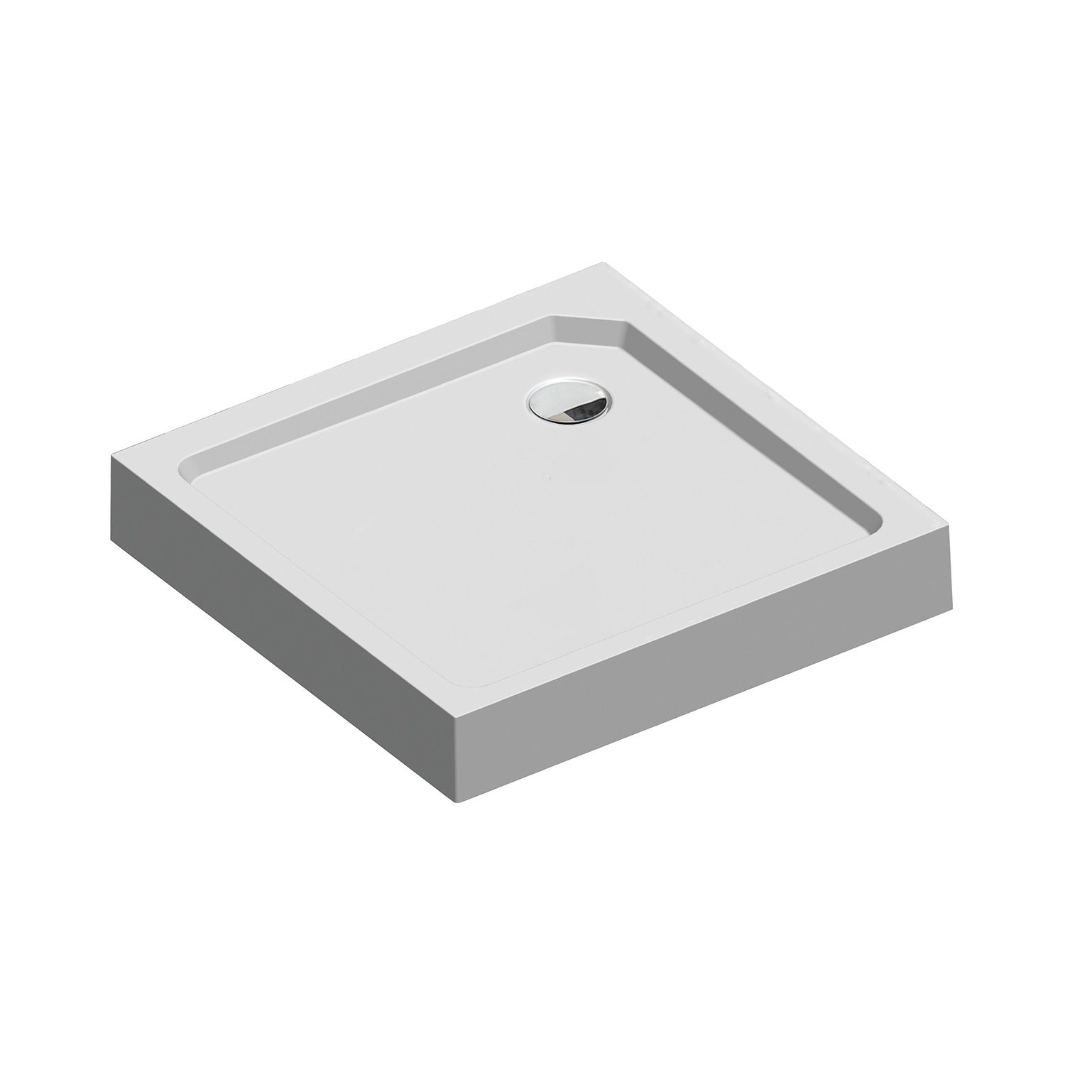 Douchebak Sealskin Fusion Vierkant 90x90 cm Met voorpaneel Wit