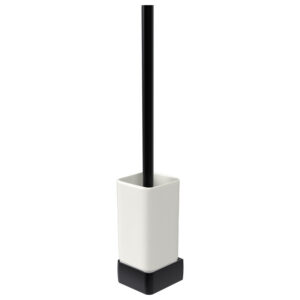 Toiletborstelset Haceka Aline Black 41,4 cm Aluminium Mat Zwart
