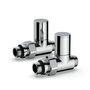 Aansluitset Zijaansluiting Radiator Plieger Valvola Recht Chroom