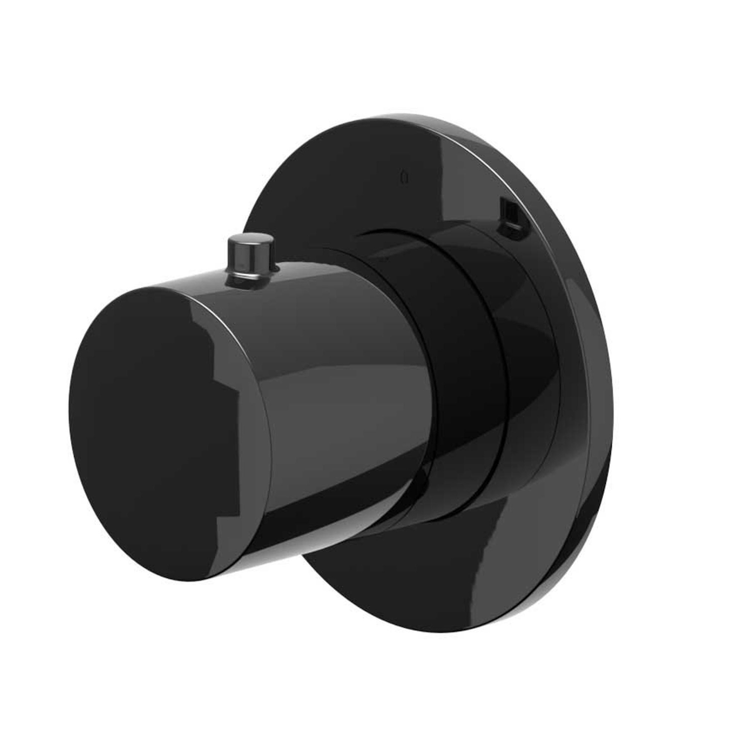 Afbouwdeel IVY Bond Flow-Through Stopkraan Symmetry Met Rond Rozet Zwart Chroom PVD