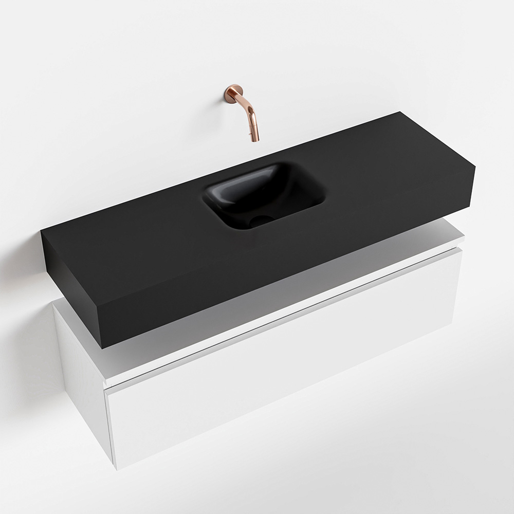 MONDIAZ ANDOR 100cm toiletmeubel talc. LEX 100cm wastafel urban midden geen kraangat