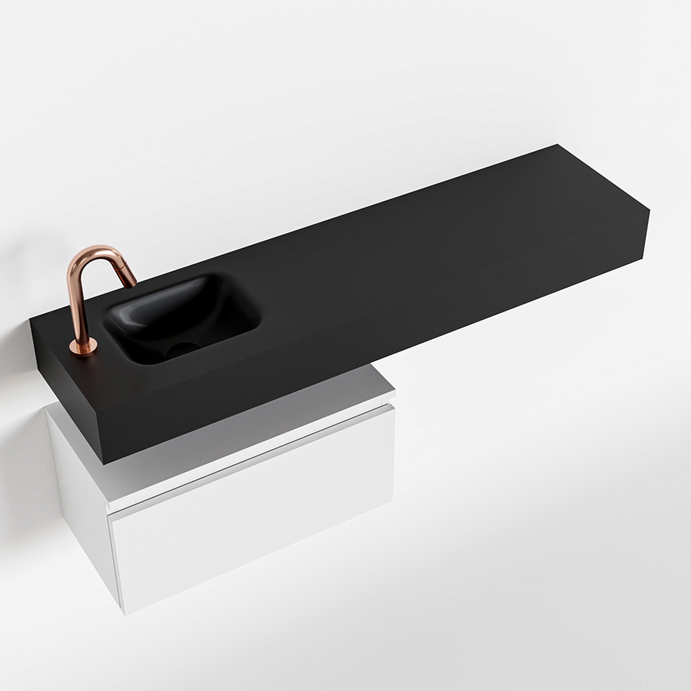 MONDIAZ ANDOR 60cm toiletmeubel talc. LEX 120cm wastafel urban links 1 kraangat
