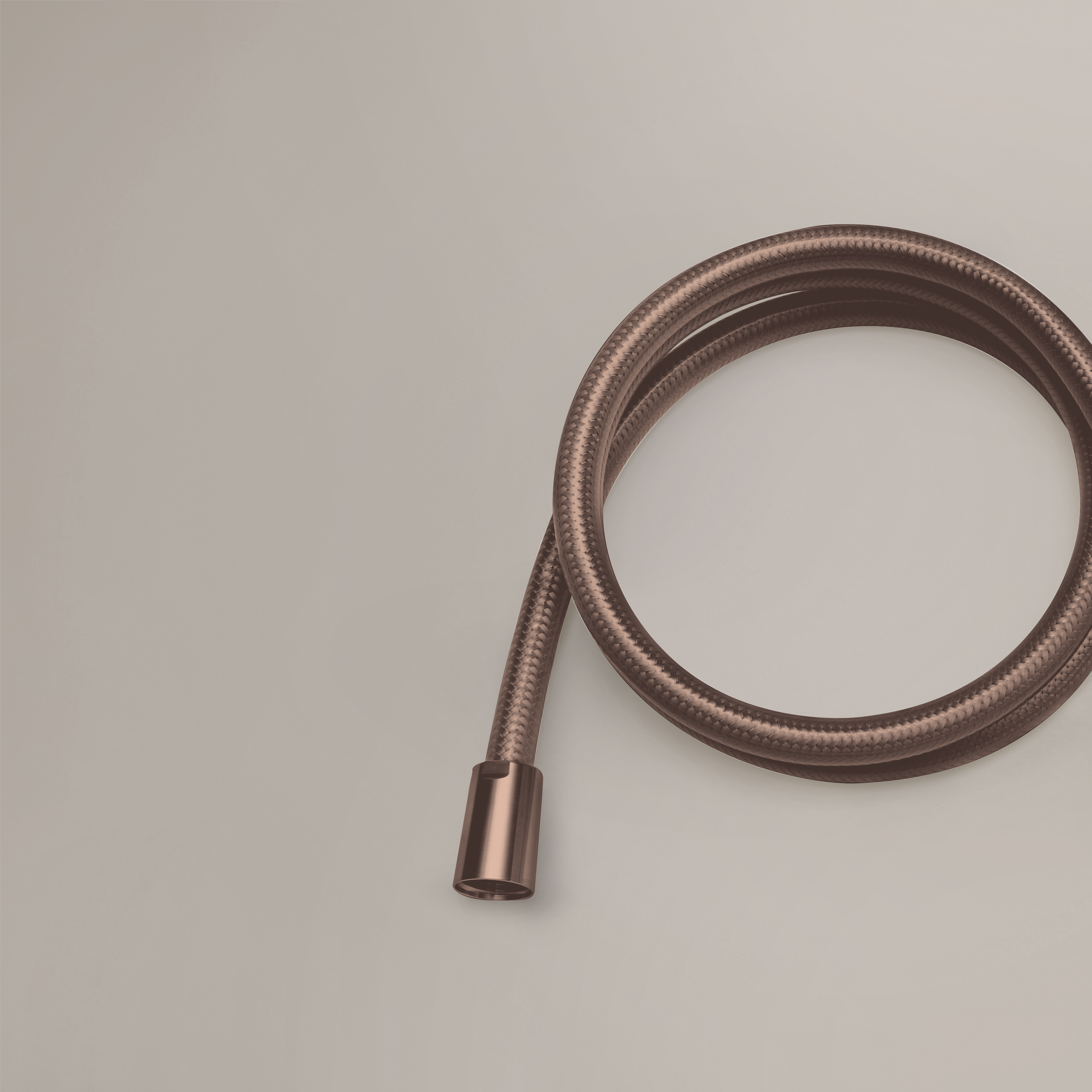 Doucheslang Hotbath Archie Gewapend Met Transparante Kunststof Mantel Geborsteld Koper PVD