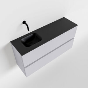 MONDIAZ ADA 100cm toiletmeubel cale. LEX wastafel urban links zonder kraangat
