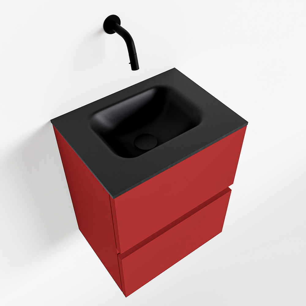 MONDIAZ ADA 40cm toiletmeubel fire. LEX wastafel urban midden zonder kraangat