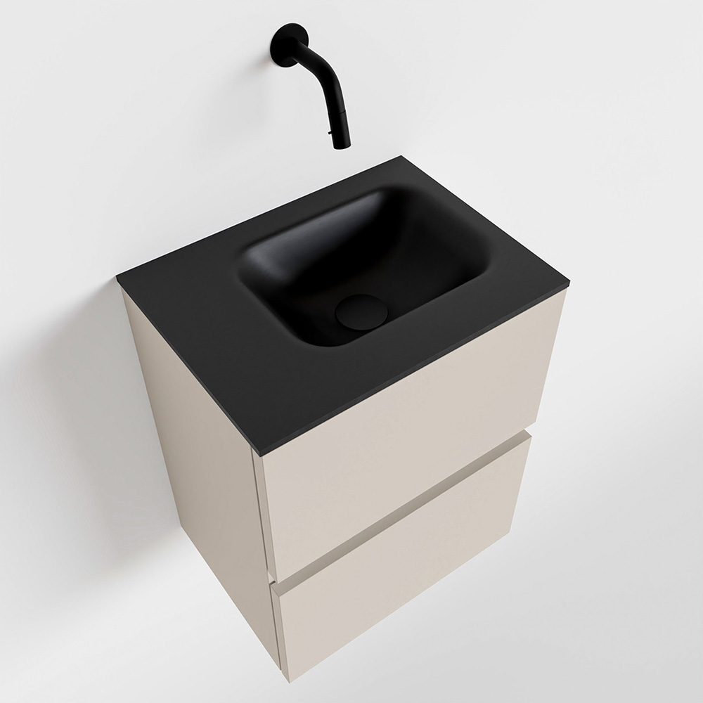 MONDIAZ ADA 40cm toiletmeubel linen. LEX wastafel urban links zonder kraangat