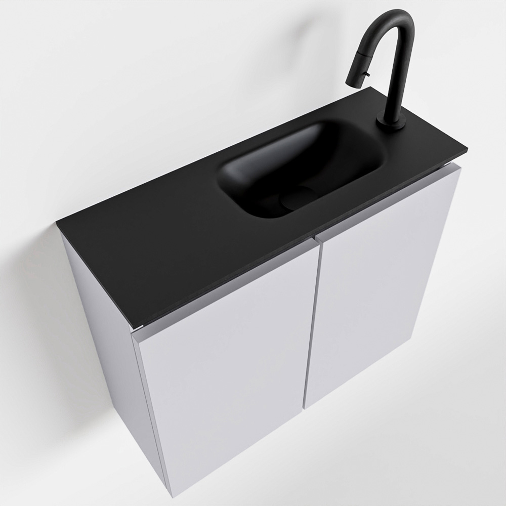 MONDIAZ TURE 60cm toiletmeubel cale. EDEN wastafel urban rechts 1 kraangat