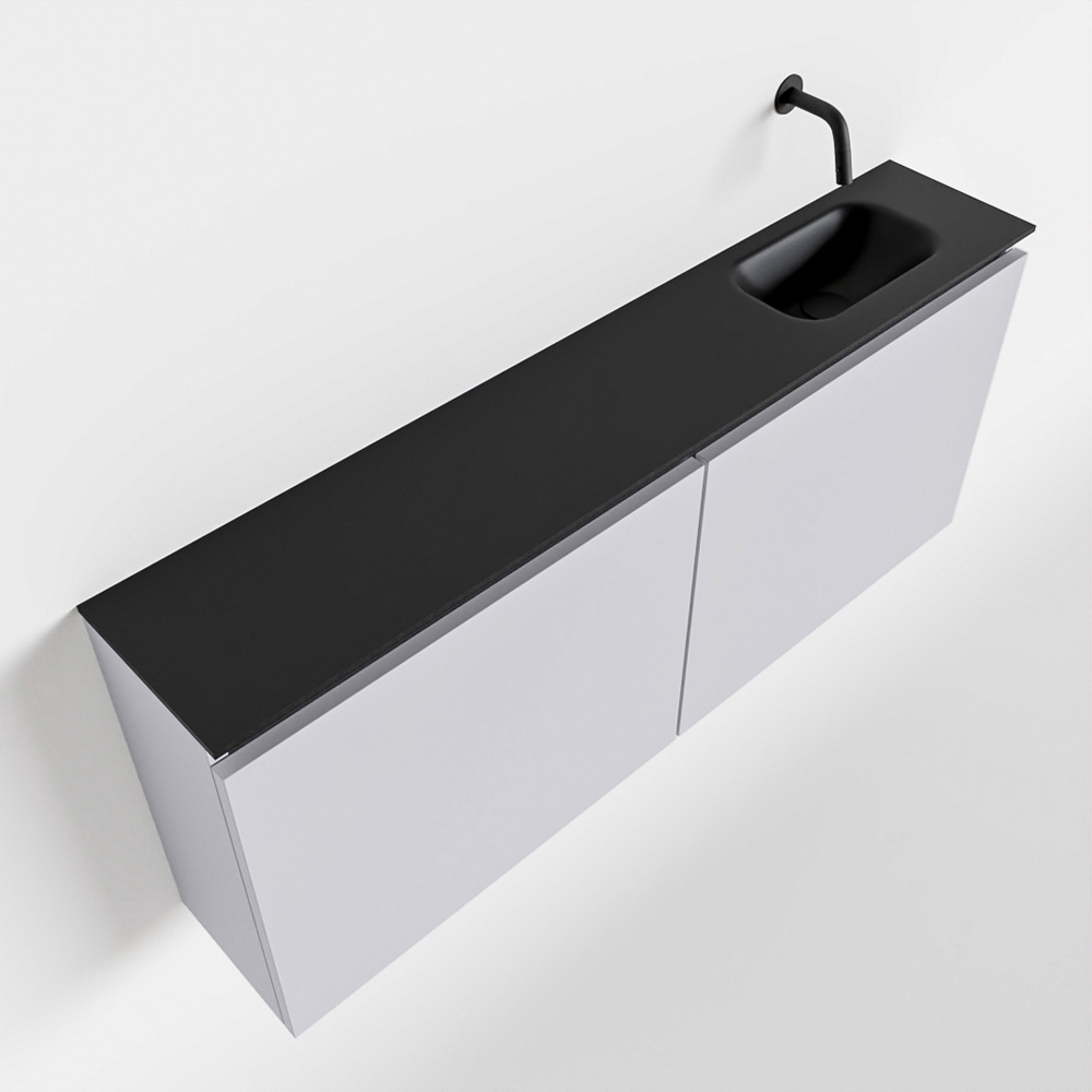 MONDIAZ TURE 120cm toiletmeubel cale. EDEN wastafel urban rechts geen kraangat