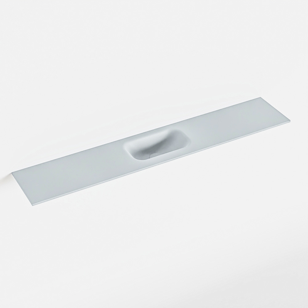 MONDIAZ EDEN Clay solid surface inleg wastafel voor toiletmeubel 120cm. Positie wasbak midden
