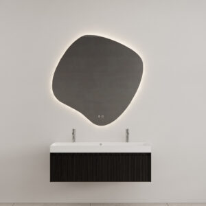 Badkamermeubel Gliss Design Timotheus 140 cm Black Veneer (Keuze Wastafel)