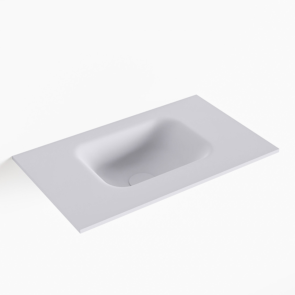 MONDIAZ LEX Cale solid surface inleg wastafel voor toiletmeubel 50cm. Positie wasbak midden
