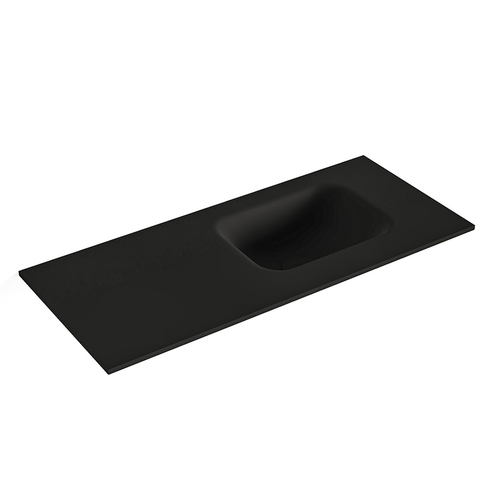 MONDIAZ LEX Urban solid surface inleg wastafel voor toiletmeubel 70cm. Positie wasbak rechts