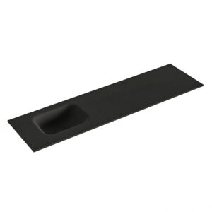 MONDIAZ LEX Urban solid surface inleg wastafel voor toiletmeubel 110cm. Positie wasbak links