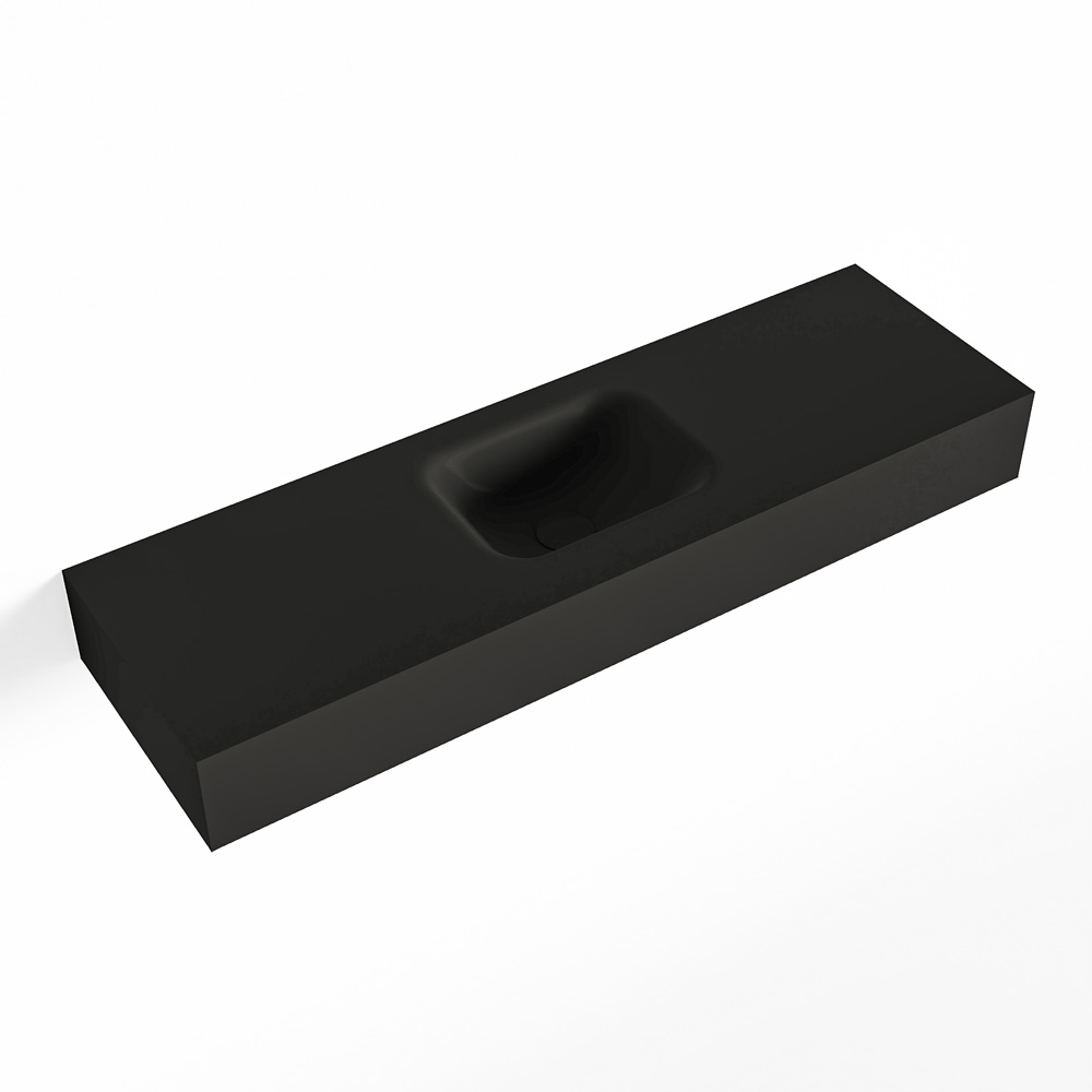 MONDIAZ LEX Urban vrijhangende solid surface wastafel 100cm. Positie wasbak midden
