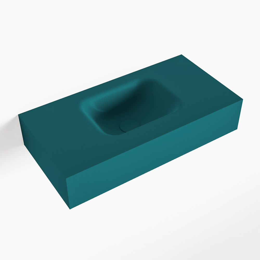 MONDIAZ LEX Smag vrijhangende solid surface wastafel 60cm. Positie wasbak midden