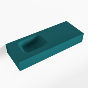 MONDIAZ LEX Smag vrijhangende solid surface wastafel 80cm. Positie wasbak links
