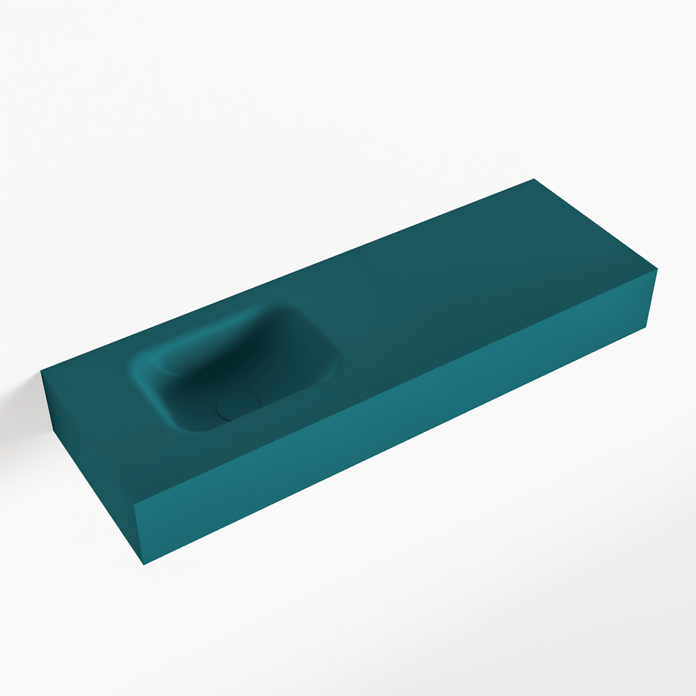 MONDIAZ LEX Smag vrijhangende solid surface wastafel 90cm. Positie wasbak links