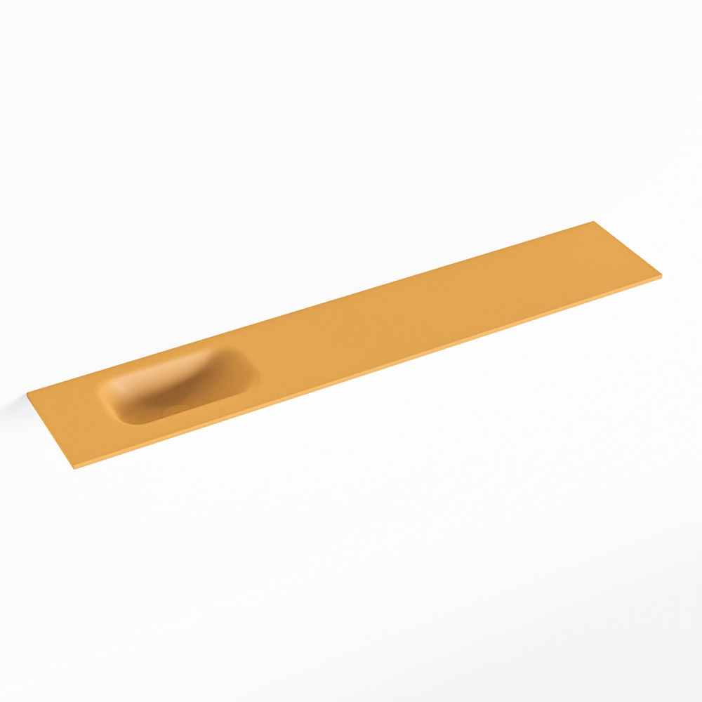 MONDIAZ EDEN Ocher solid surface inleg wastafel voor toiletmeubel 120cm. Positie wasbak links