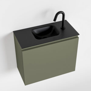 MONDIAZ OLAN 60cm toiletmeubel army. LEX wastafel urban midden 1 kraangat