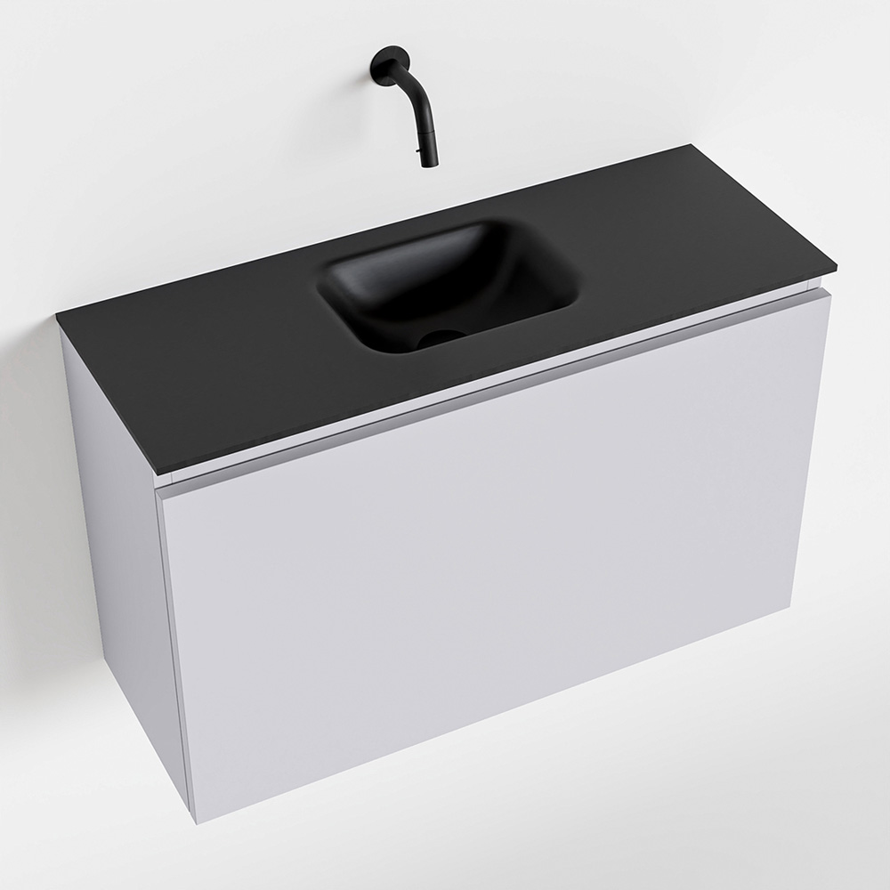 MONDIAZ OLAN 80cm toiletmeubel cale. LEX wastafel urban midden geen kraangat