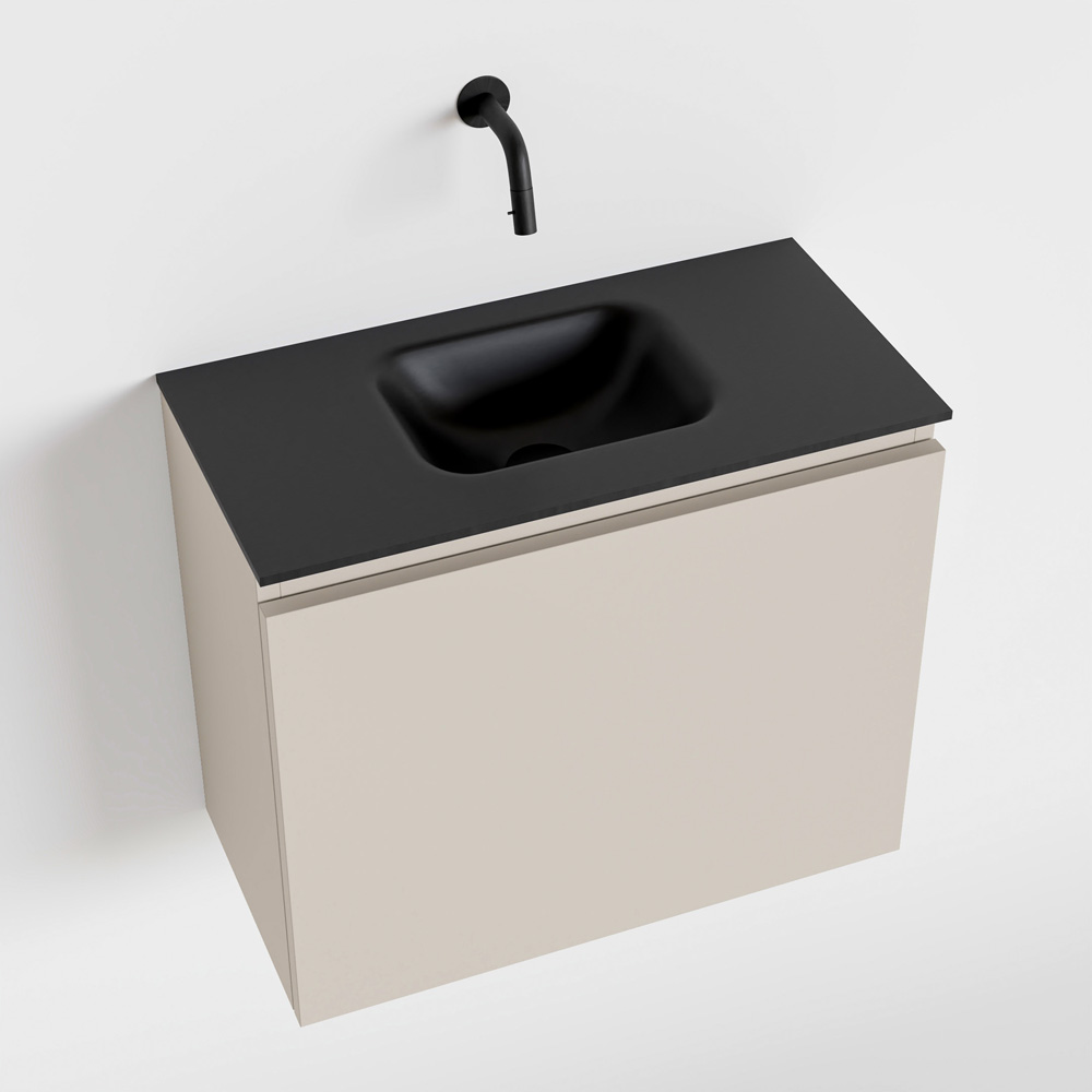MONDIAZ OLAN 60cm toiletmeubel linen. LEX wastafel urban midden geen kraangat