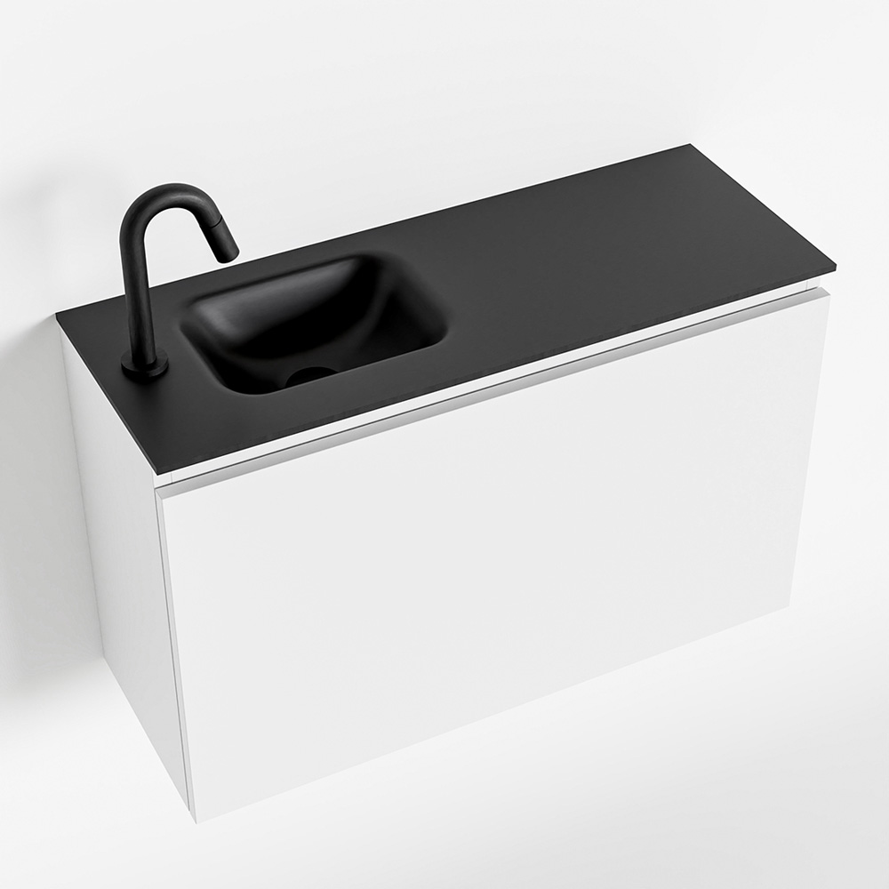MONDIAZ OLAN 80cm toiletmeubel talc. LEX wastafel urban links 1 kraangat
