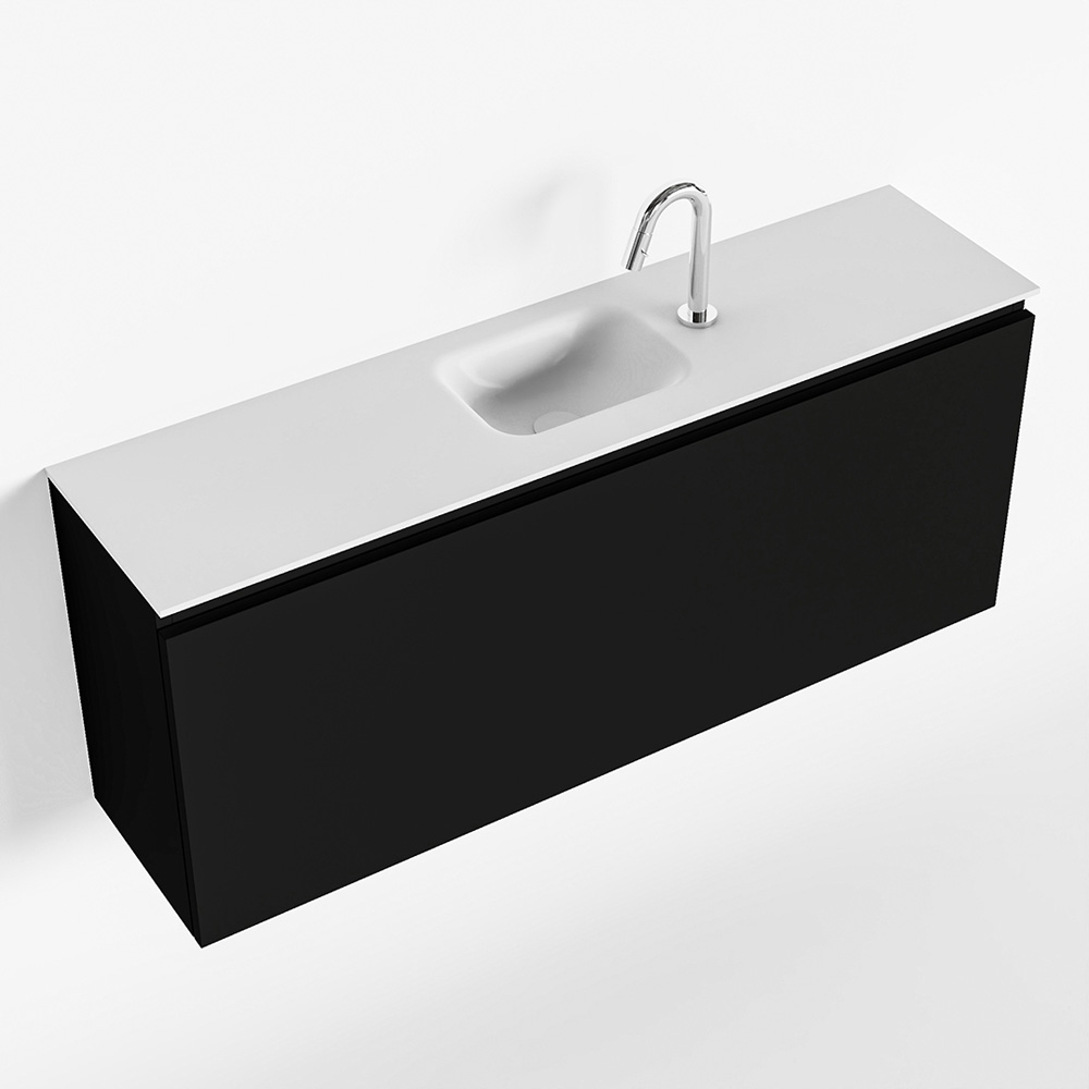 MONDIAZ OLAN 120cm toiletmeubel urban. LEX wastafel talc midden 1 kraangat