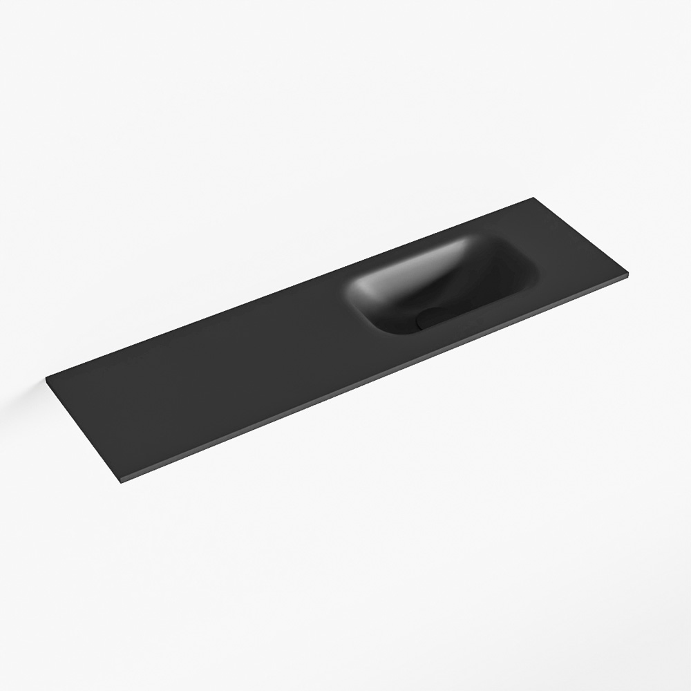 MONDIAZ EDEN Urban solid surface inleg wastafel voor toiletmeubel 80cm. Positie wasbak rechts
