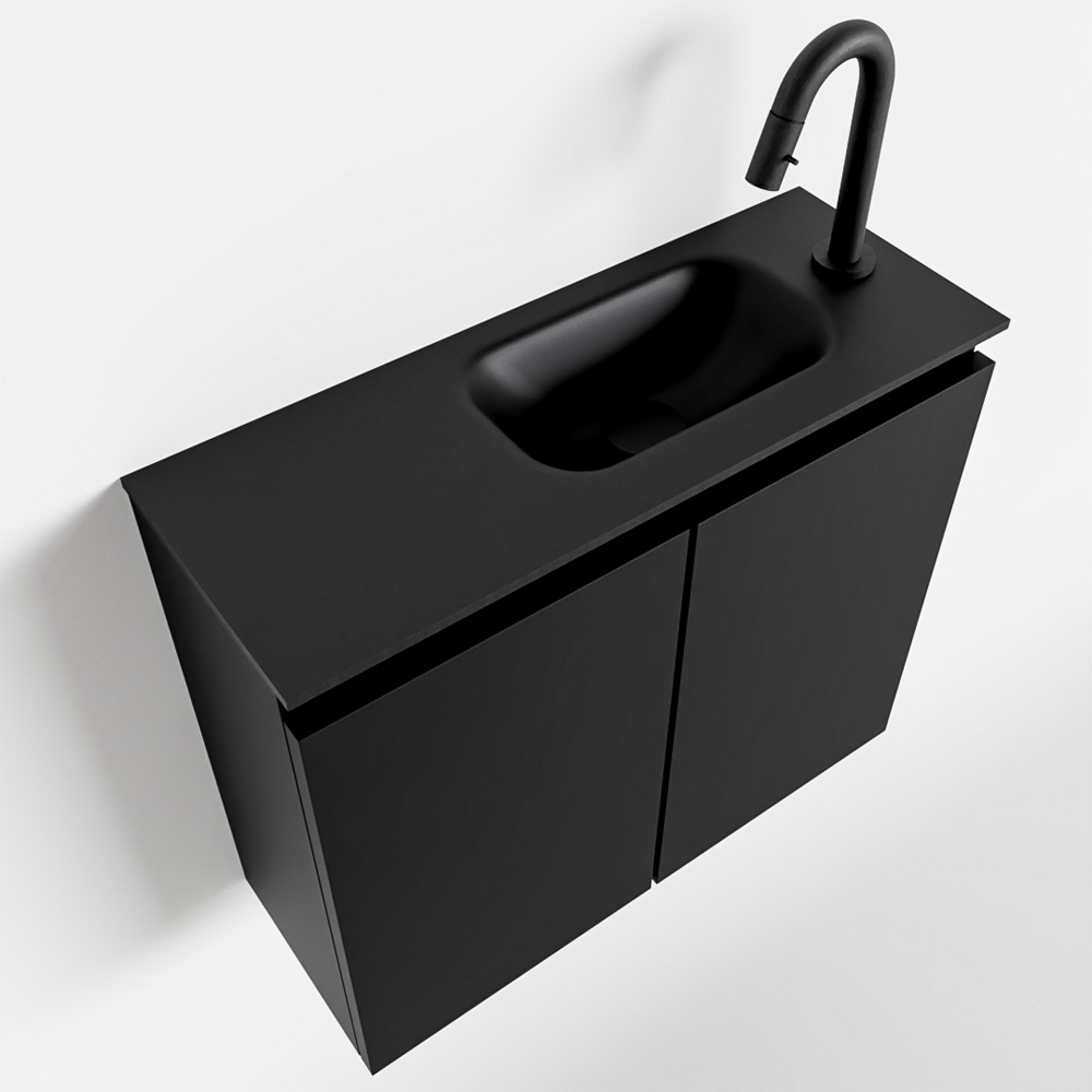 MONDIAZ TURE 60cm toiletmeubel urban. EDEN wastafel urban rechts 1 kraangat